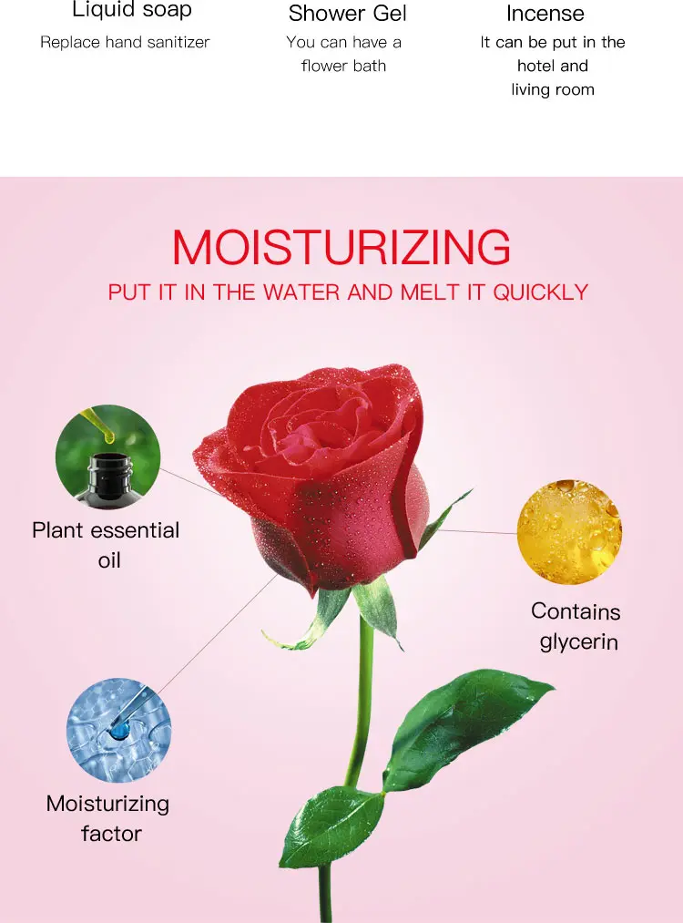 Inunion Flower Soap Roses Gift Box 50 Pcs Soap Rose Flower Gift Box