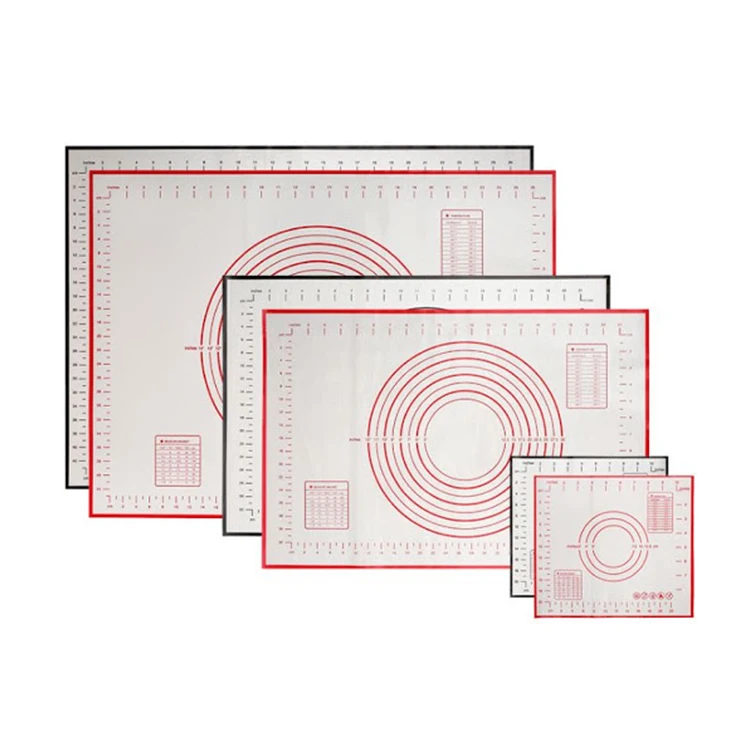 

Multi size Hot selling Non stick Silicone Pastry Mat With Measurements Dough Rolling Mat Non Slip Silicone Baking Mat, Custom color