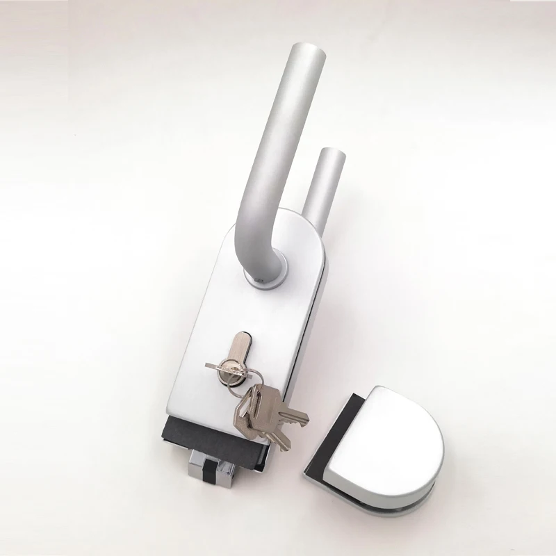 用于钢化玻璃的 keco 铝滑动玻璃门锁无框门锁