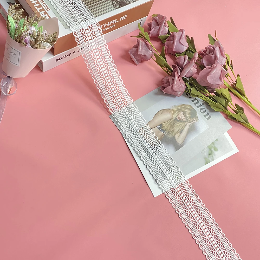 

Manufacturers sell 5.4CM milk silk polyester water soluble embroidery lace