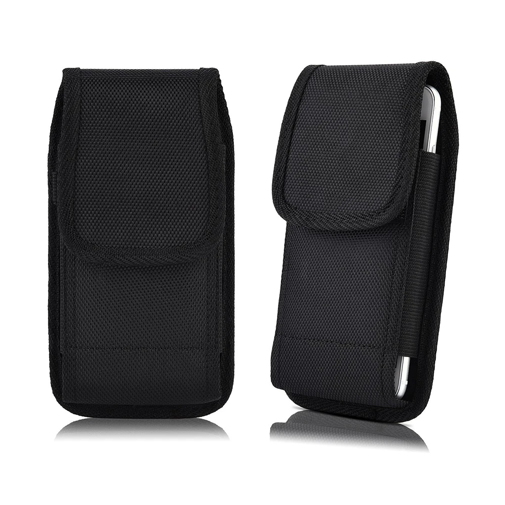 

Wholesale Vendor Oxford Nylon Fabric Horizontal Vertical Cover Double Mobile Phone Bag Belt Clip Pouch Bags, Multi