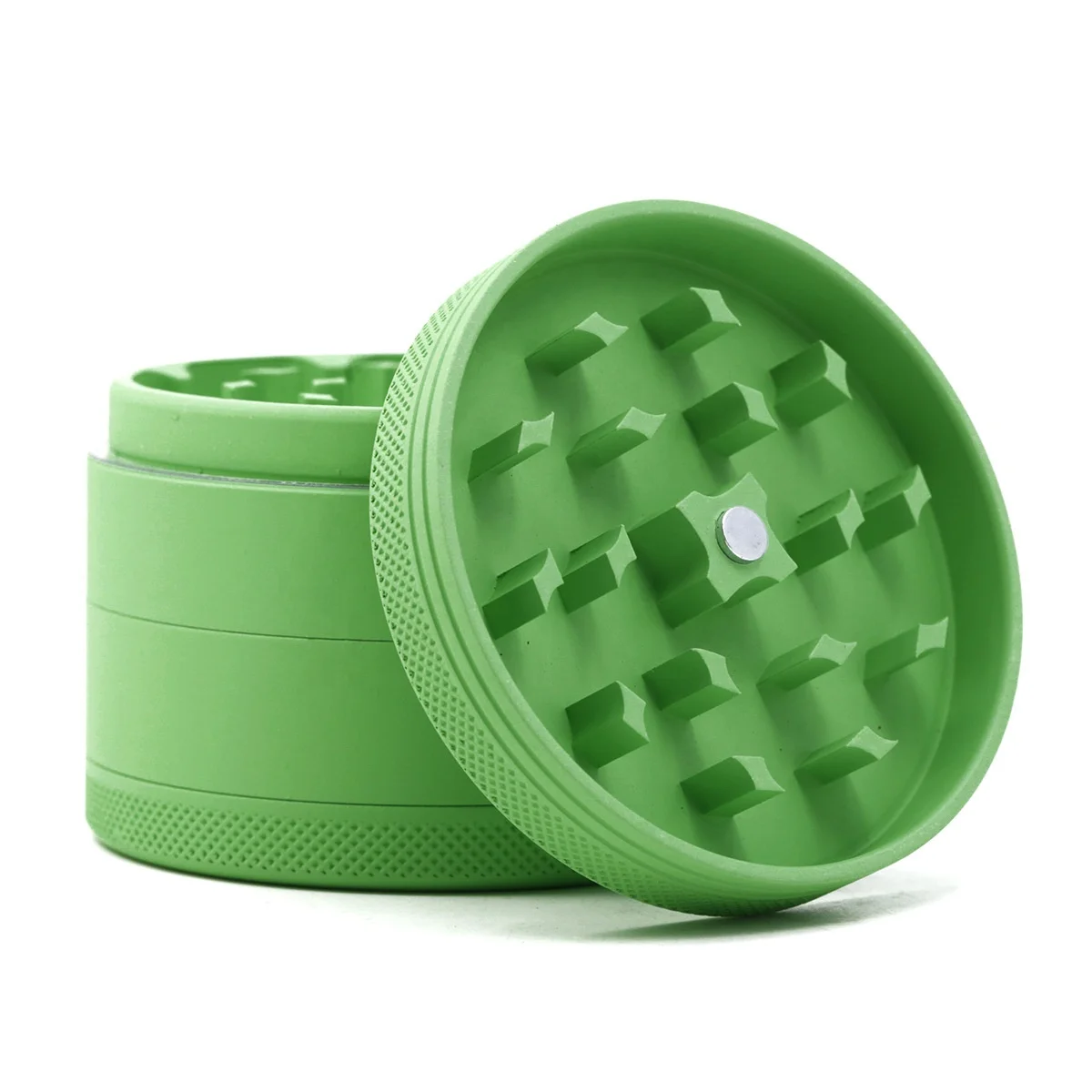 

6 Colors Solid Color Herb Grinder Diameter  Aluminum Alloy Rubber Paint Cigarette Grinder, Picture