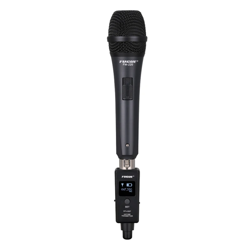 

Handheld wired microphone FM-220 professional vocal studio mic mixer uhf microphone, Black