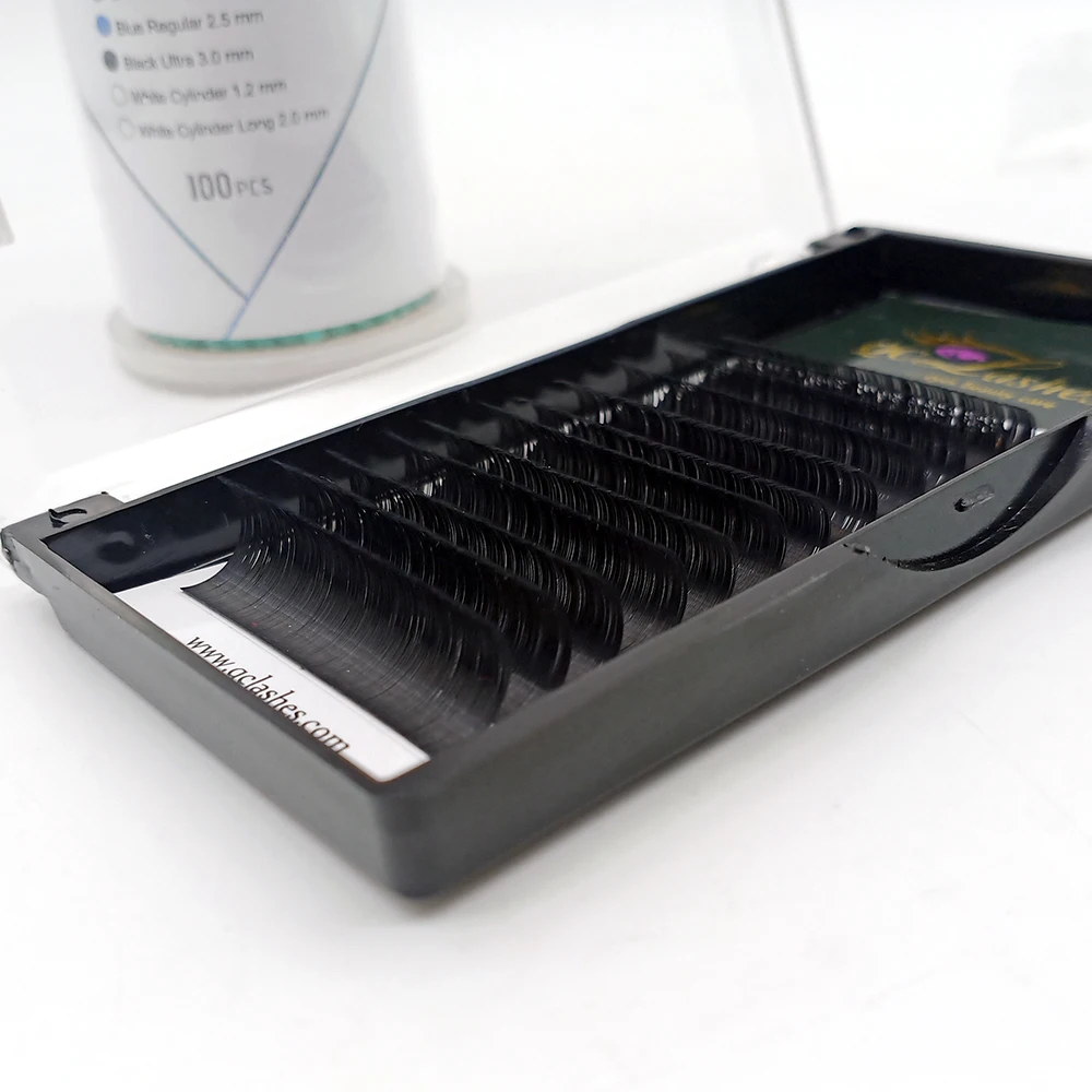 Wholesale custom logo Single Eyelashes Classic Eyelash Extension Individual Mixed Length mink &silk eyelash extension