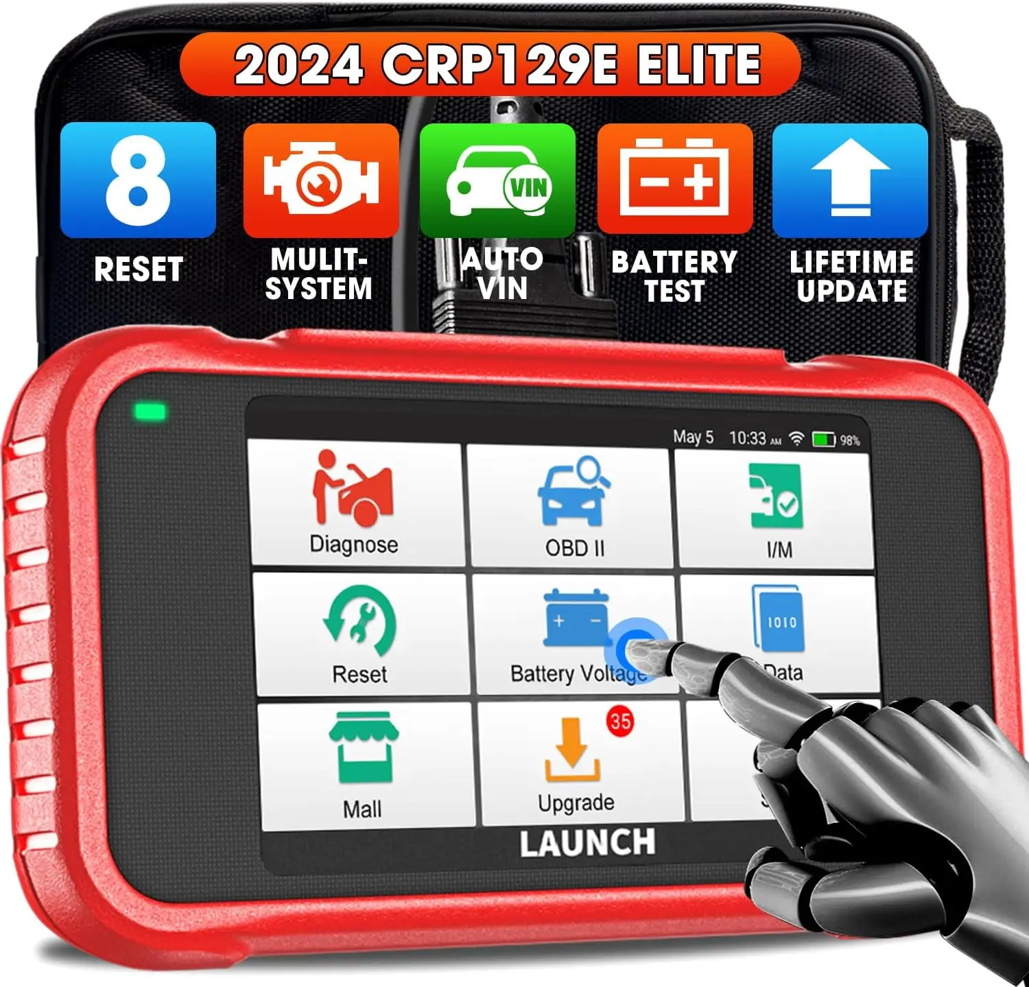 

Launch 2024 Version CRP129E OBD2 Creader Elite Four System Diagnostic Tool Auto VIN Code Reader Software Free Update
