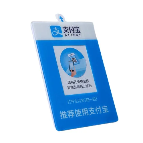 
Wholesale customized table acrylic QR code advertising display stand 