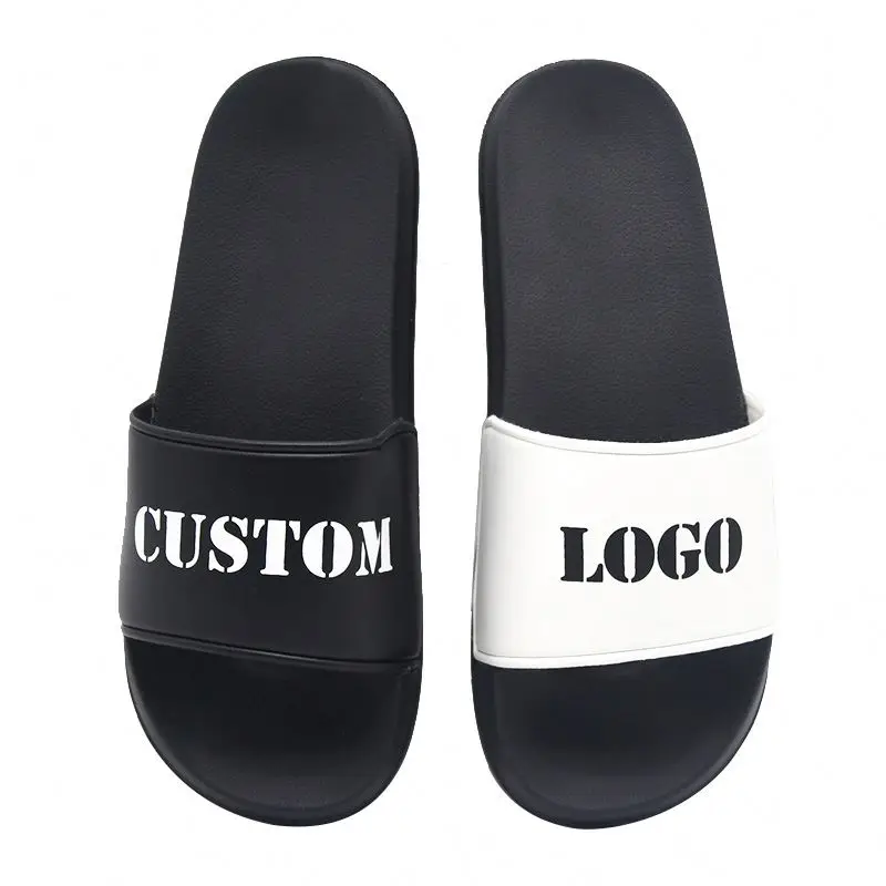 

Male Couples Bathroom Shower Summer House Slide Slippers customize your own slides, As shown