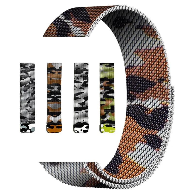 

Chinber 38mm 40mm Camo Appel Watch Milanese Band For Apple iWatch 42mm 44mm, 17 colors available