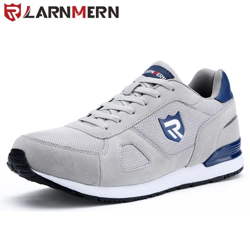 

LARNMERN Men Breathable Safety Shoes Anti-smashing Construction Shoes Lightweight Work Shoes