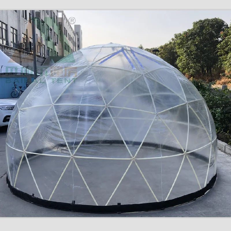 

winter and summer 3.6m TPU HDPE outdoor PVC plastic igloo dome tent