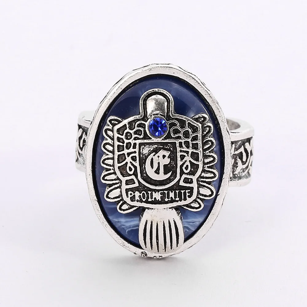 

Fashion Jewelry Accessories New Fashion Punk Blue Enamel Ring The Vampire Diaries Ring For Women Men