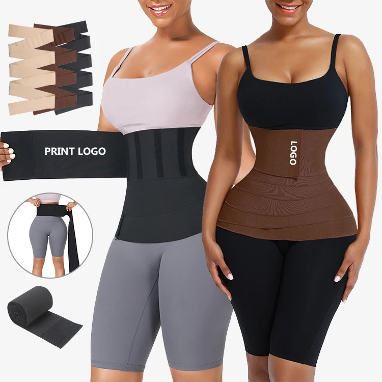 

Custom Logo Women Waist Band Wrap Trainer Belt Women Waist Trainer Shaper Bandage Tummy Wrap Waist Wrap