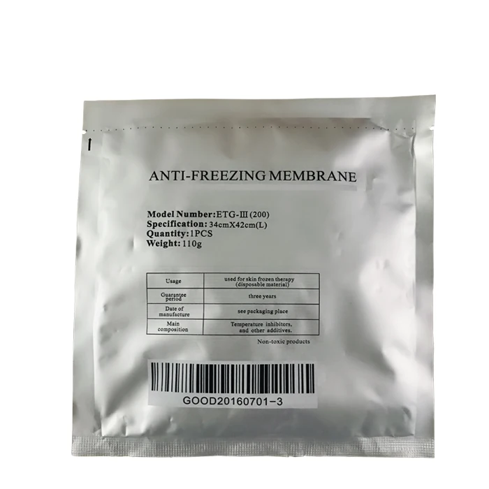 

34*42 freezefats anti freeze membranes 110g cryolipolysis gel pads cryo pad antifreeze membrane for cryolipolysis, Sliver