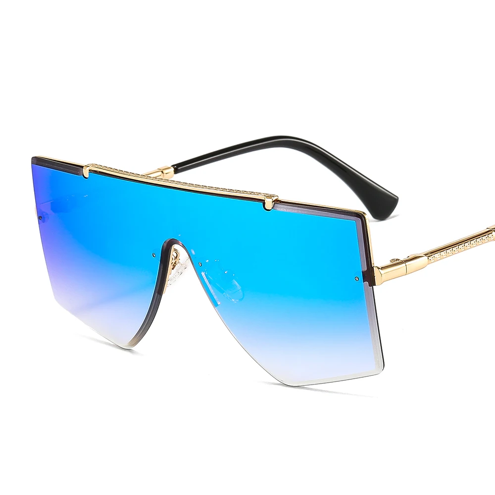 

New Frameless Conjoined Piece Sun Glasses Square Shades Men Fashion Retro Driving Sunglasses