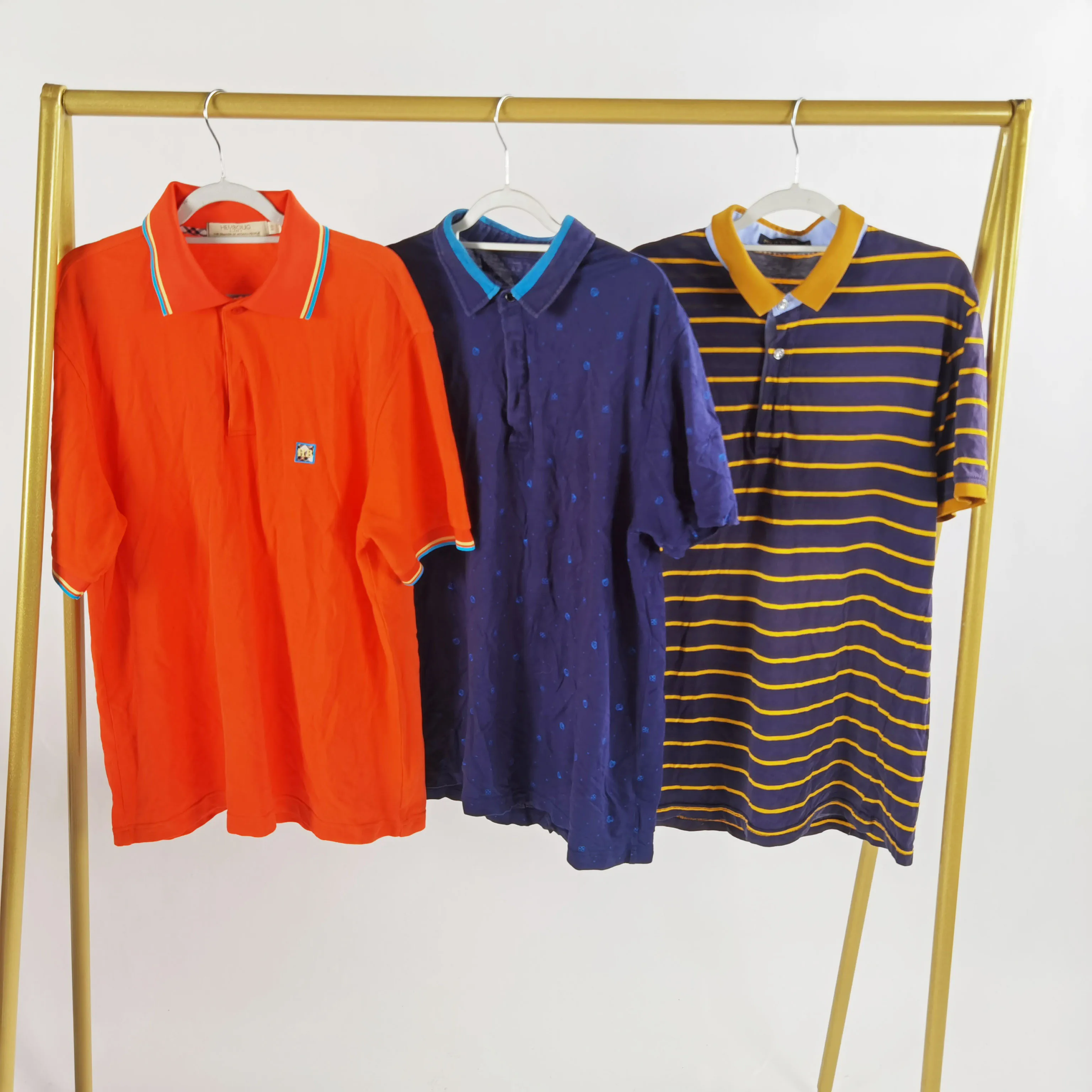 

Secondhand Clothes Men Short Sleeve Polo T-shirt Bale of Clothes Mixed Used Clothing, Mix color