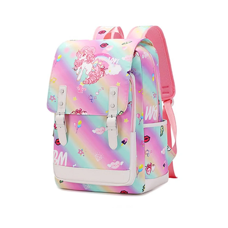 

New Arrival Lightweight Cute Unicorn Girl School Bag Student Kids Backpack