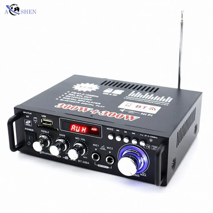 

BT298A Car Amplifier Audio Stereo Power BT FM Radio 2CH Home Theater Amplifiers Mini Amplificador