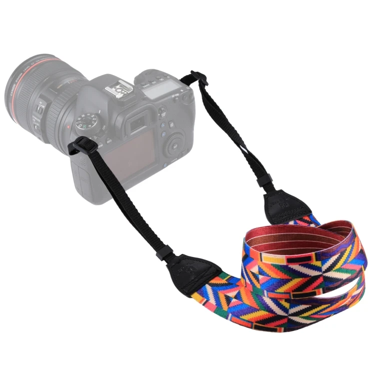 

2021 Newest Retro Ethnic Style Multi-color Series Shoulder Neck Strap Camera Strap for SLR / DSLR Cameras