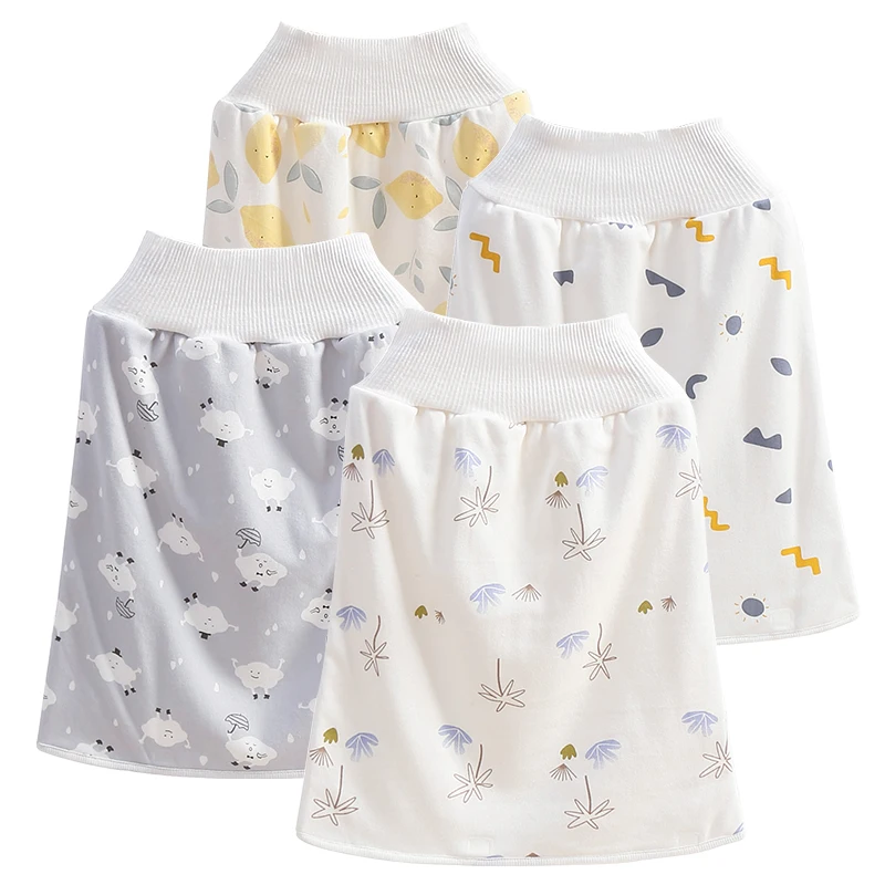 

Potty Training Unisex Baby Cloth Diaper Guards Night Time Reusable Diaper Skirt, Colorful