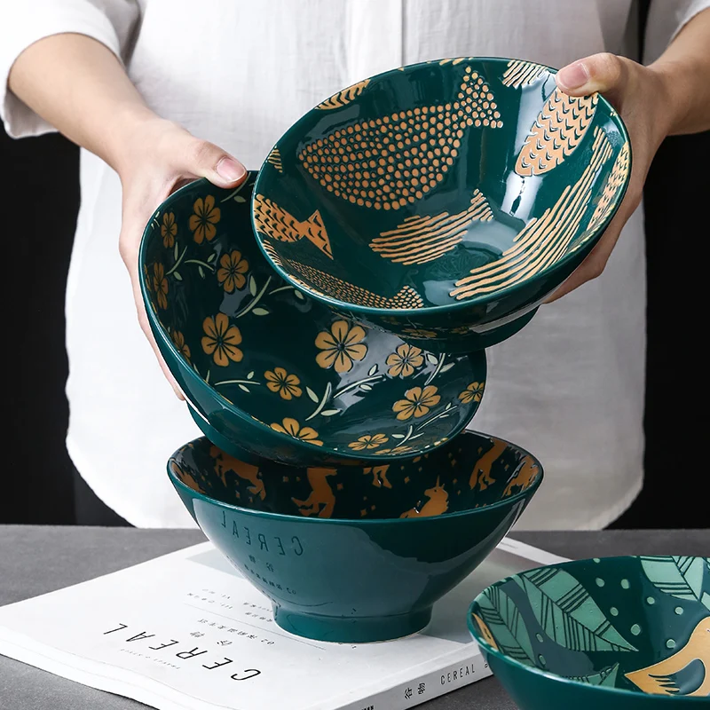 

New model of Japanese style ceramic soup bowl with horn shape