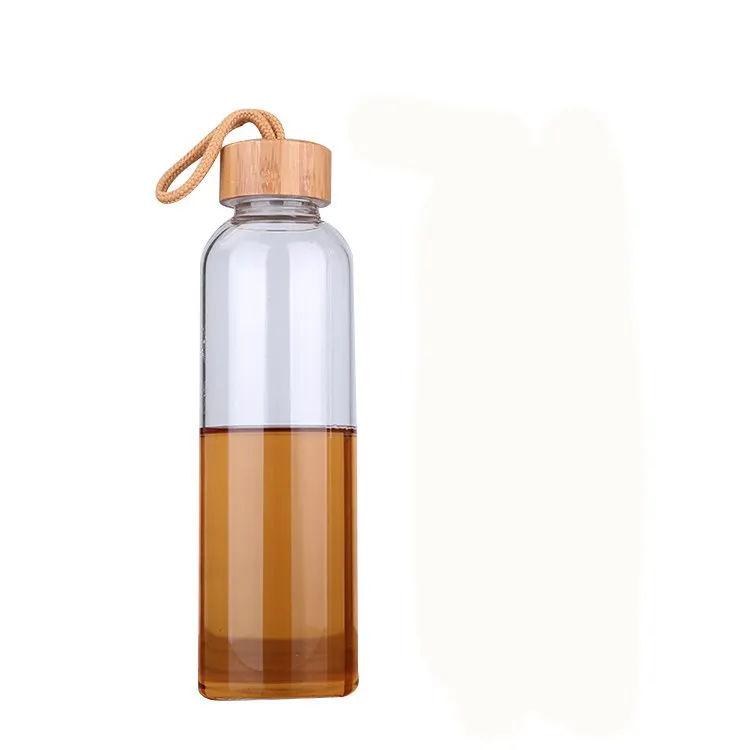 

Zogifts Personalized private label bamboo cap glass water bottles with custom logo