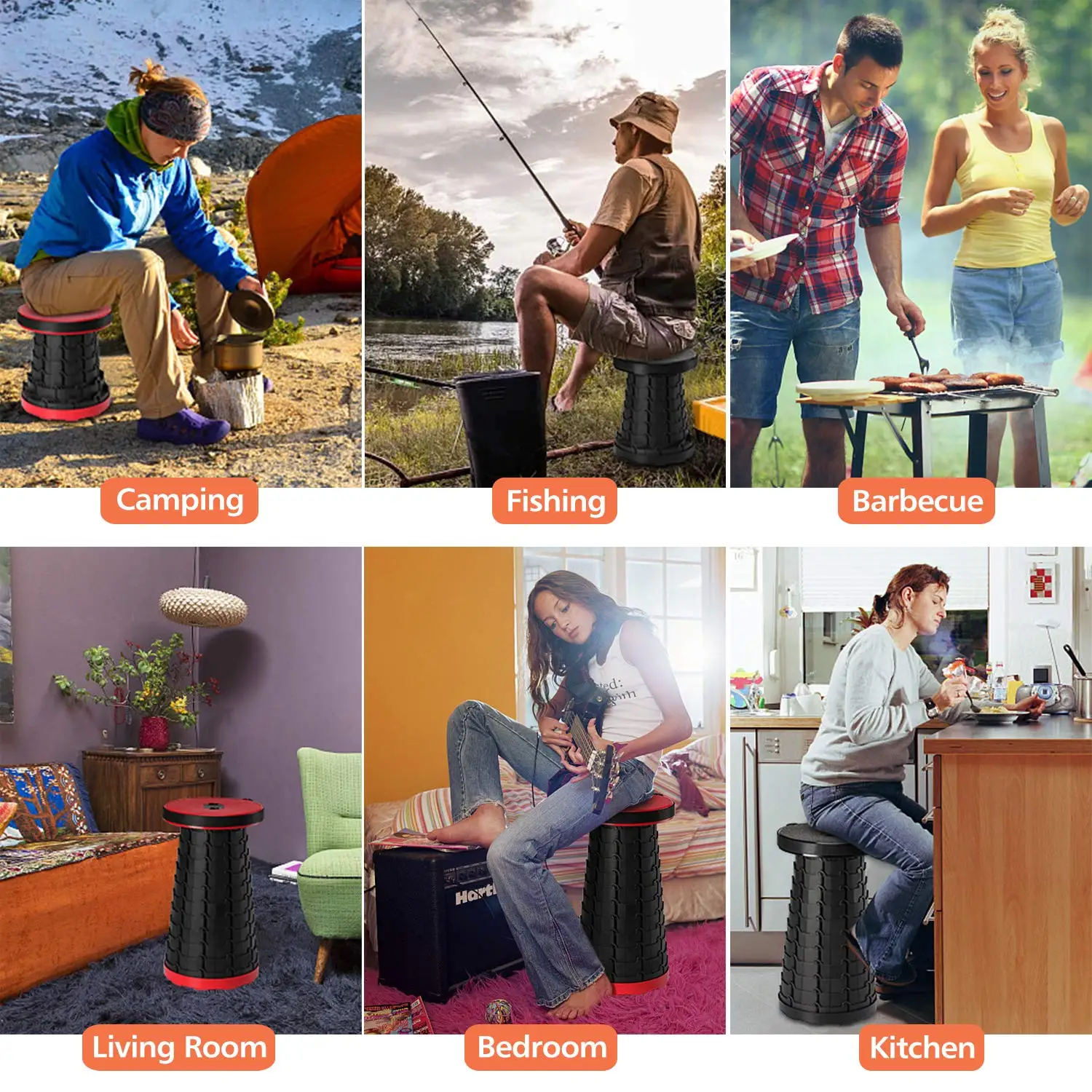 Retractable Folding Stools