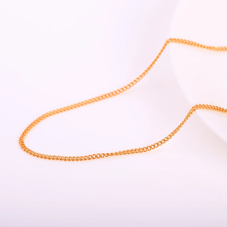 

Women Fashion Jewelry 18k Gold Plated Cross Link Chain Curb Cuban Chains Stainless Steel Chain Waterproof Necklace