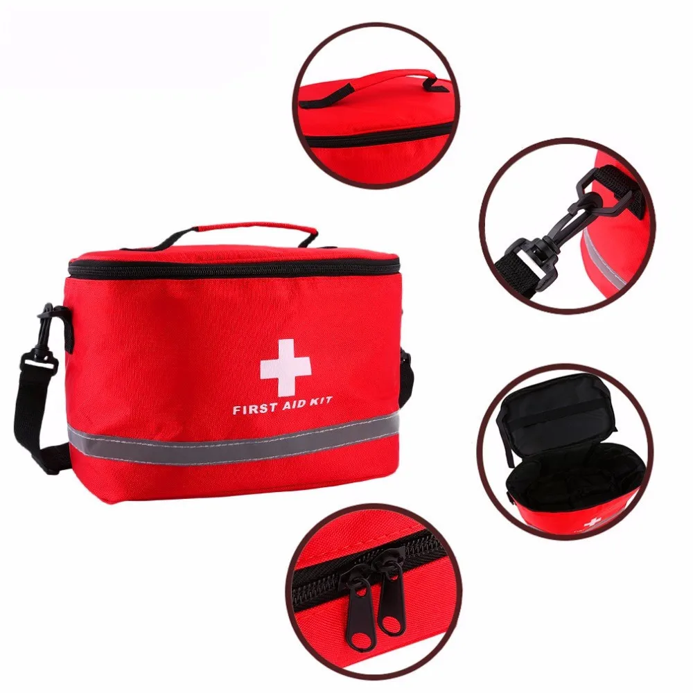 

Home Medical Epidemic Prevention Kit Student Portable Dormitory First Aid Kit Small Medicine Box Medical Storage Bag, Red