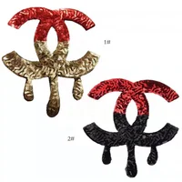 

Hot sale ! CC Sequin patch pattern sequin letter patches fashion iron on patch letter decorative embroidered patch 27*25cm