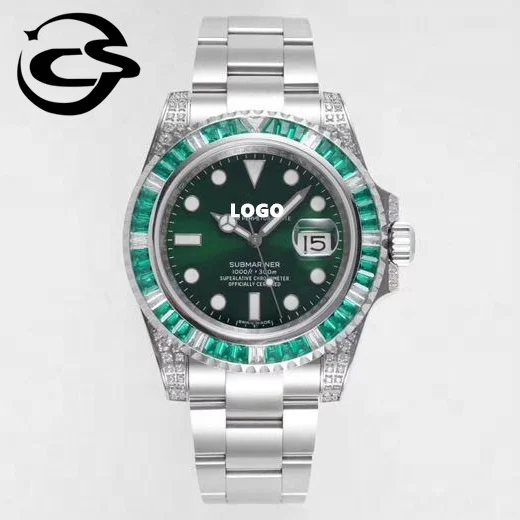 

Diver luxury mechanical watch Noob factory Luminous 116610 ETA 2836 Movement 904L Steel Hulk Submarine Diamond Watch