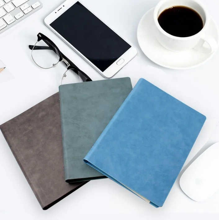 

Custom Logo Printed PU Hardcover 9 Rings Spring Binder Journey Notebook