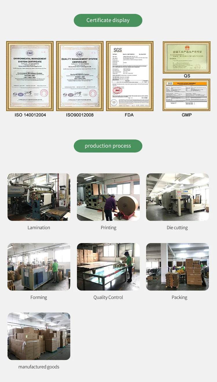 Biodegradable Cardboard Hot Food Delivery Packaging Box Biodegradable