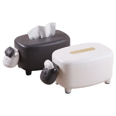 

Nordic Lovely Creative Simple Living Room Tea Table Tissue Storage Box Household Multi-functional Carton Sheep Tissue Box