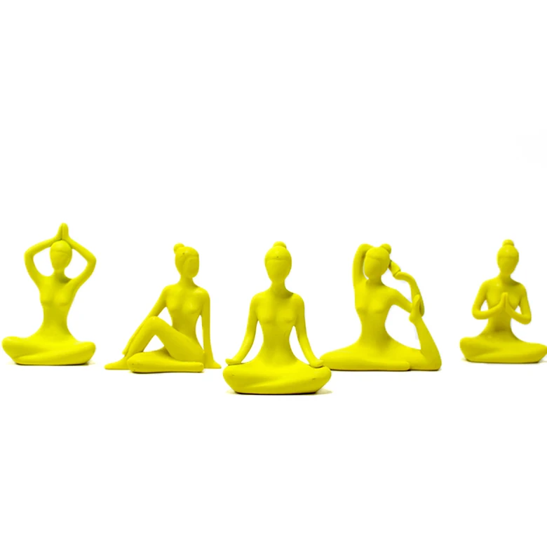 

Resin Gifts & Crafts Yoga Set Ornament House Decor family decor cheap wholesale