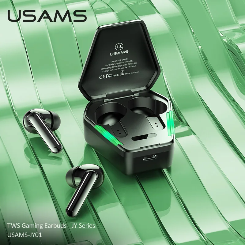 

USAMS JY Series BT 5.0 IPX 4 Waterproof 3.4g Light Plug wireless Game earbuds earphone