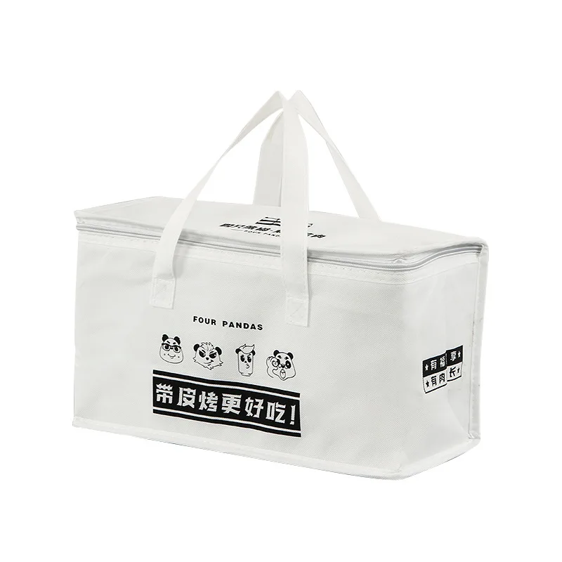 

Customized Non-woven Takeaway Aluminum Foil Bag Steak Cake Hot Pot Lunch Pack Big Gate Crab Hand-insulate Bag