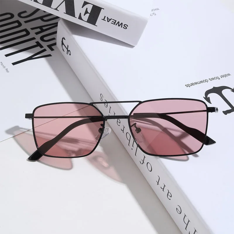 

SUNBORRY Fashion Womens Rectangle China Private Label Alloy Shades Sunglasses 2021 Custom Logo Optical
