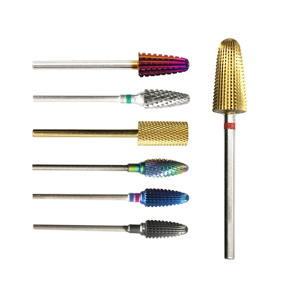 

Gold Carbide Nail Drill Bits For Nail Art Manicure Pedicure Rotary Tool