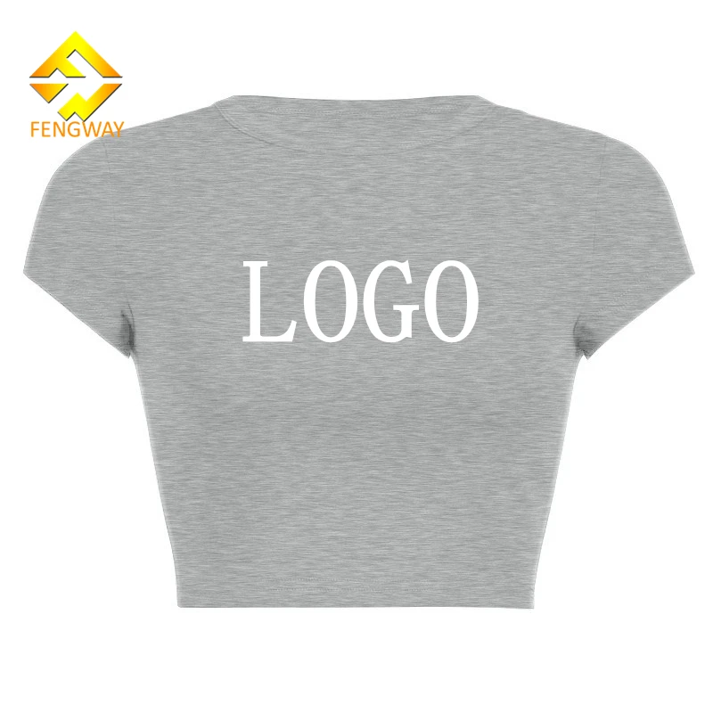 Plain Short Sleeve Cotton Crop Top