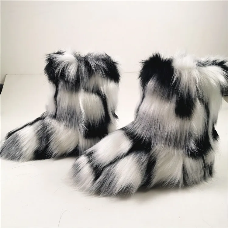 

Factory Direct Wholesale women fur boots faux fur boots russian snow boots