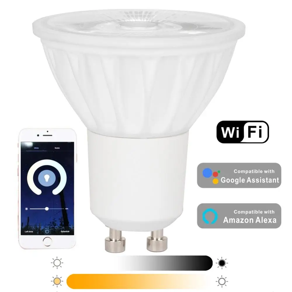 Baolight Dimmable COB LED focos bombilla spot gu10 WIFI inteligentes smart alexa light bulb Spotlight smart focos