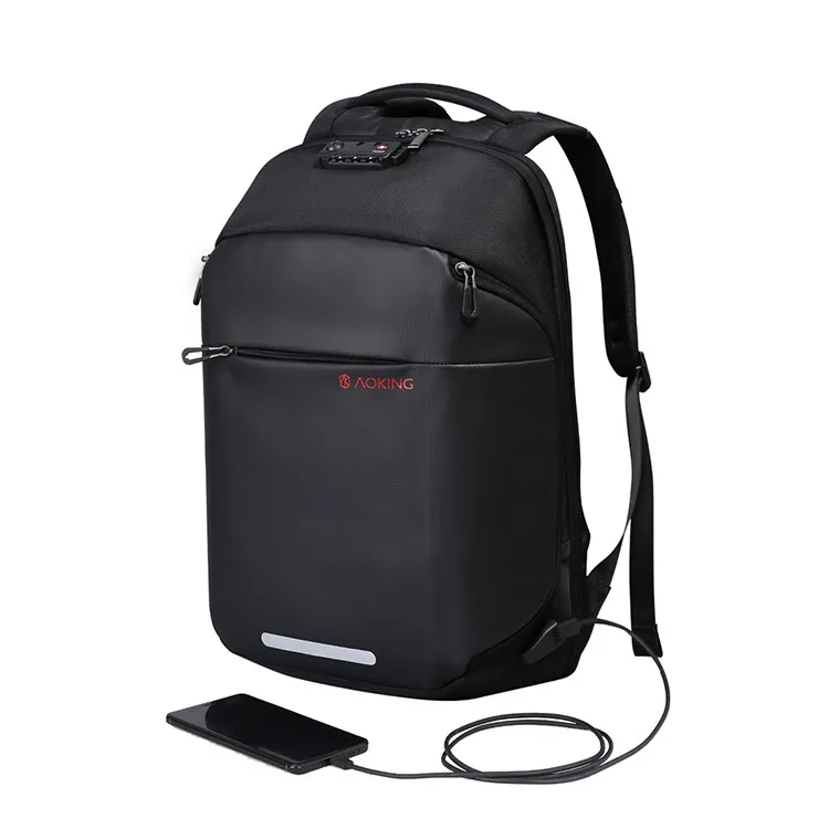 

2020 Aoking china Fashionable brand smart college school student computer smart laptop usb charger outdoor travel backpack bag