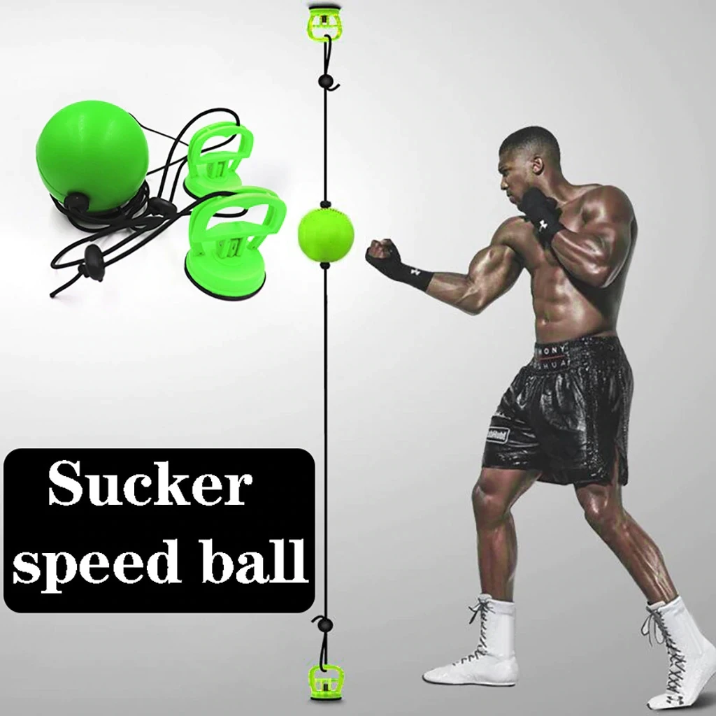

Suction Cup Suspended Boxing Speed Ball Adult Fitness Training Equipment Punching Balls Floor To Ceiling Punching Bag, Red/green
