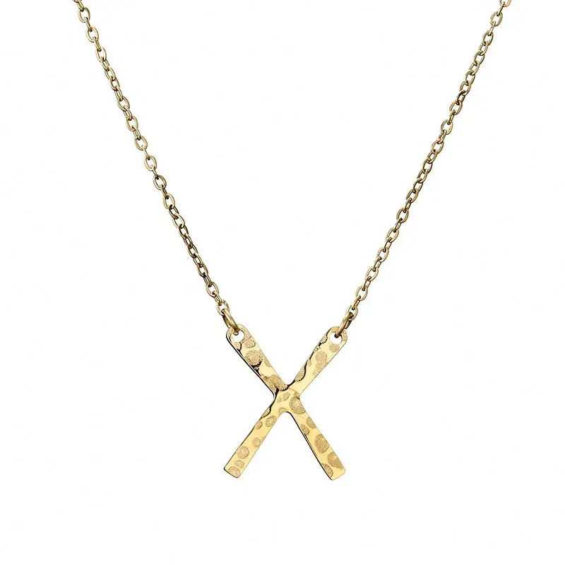 

In Stock Fashion Manufacturer Price New Design Cross Necklace Pattern Stainless Steel, Gold color/silver color