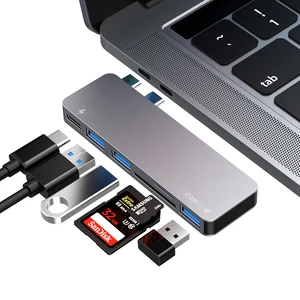 2019 Hot Sale Multiport USB3.0 Type C PD Charging SD TF OTG Micro USB C Hub for Macbook Pro / Air