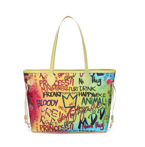 

New Tote bag female luggage large capacity cross-border hand-painted graffiti bag fashion handbag