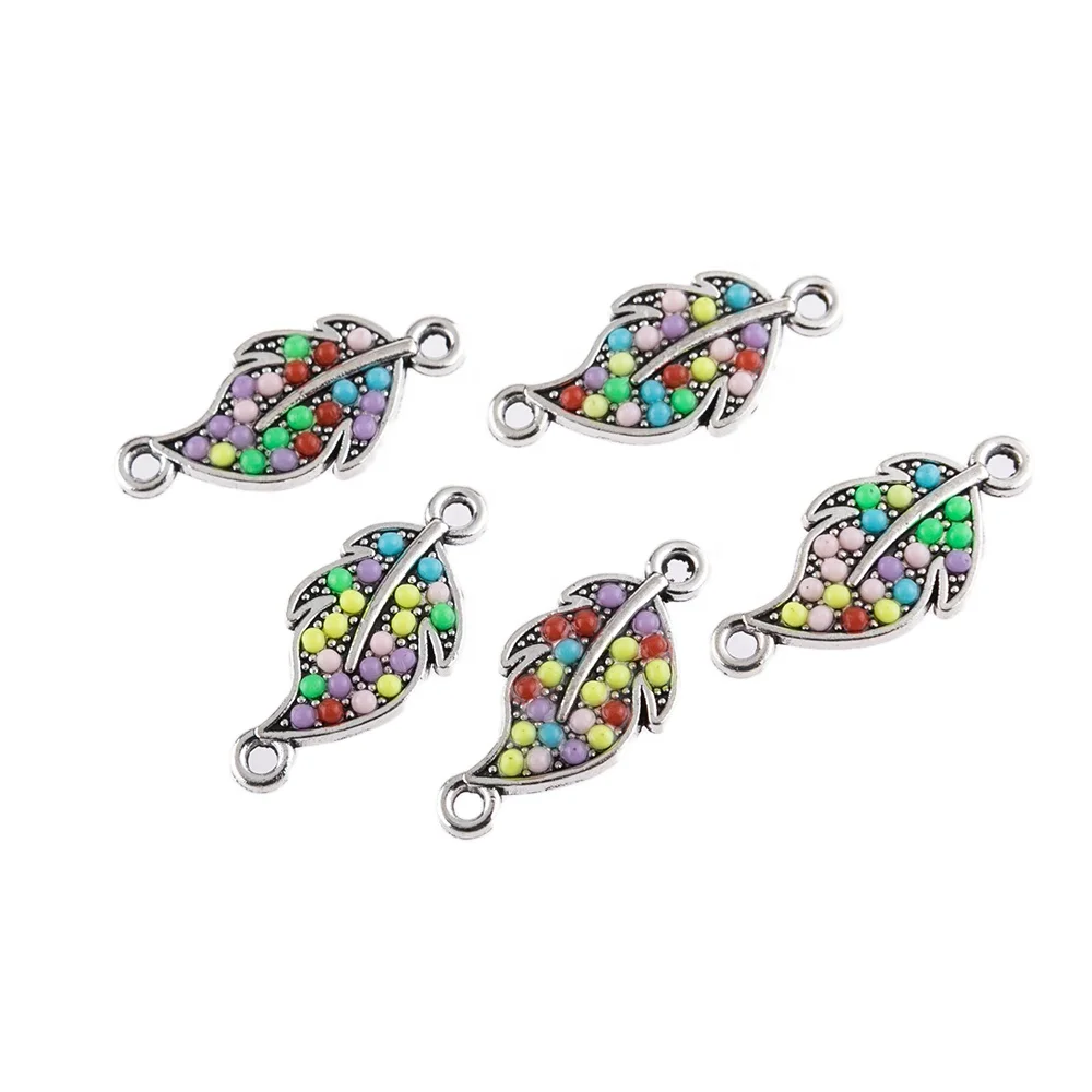 

Colorful Alloy Connectors colored bead heart butterfly geometric Charm Bracelets Charms For DIY Necklace Accessories DIY Jewelry, Picture