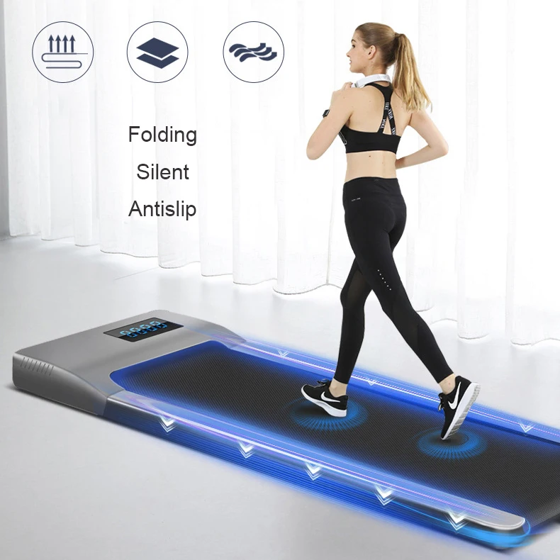 

Indoor Sports Motorized Treadmill Flat Folding Walking Silent Running Machine