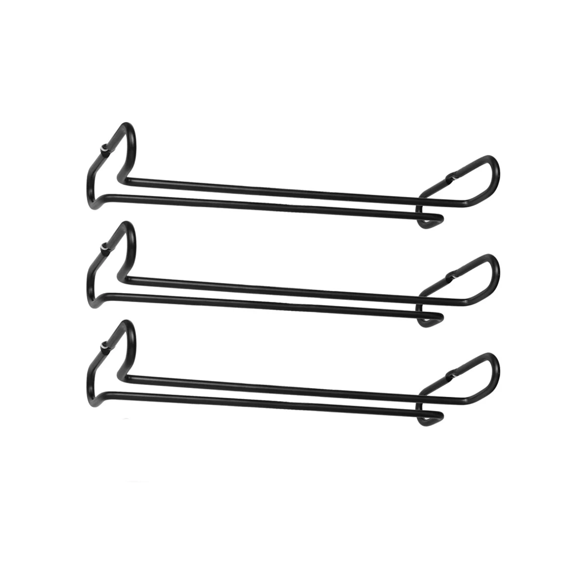 

Amazon Hot Selling Wine Glass Hanging Rack Goblet Storage Holder Stemware Holder Wall Mount Metal Stemware Holder, Black