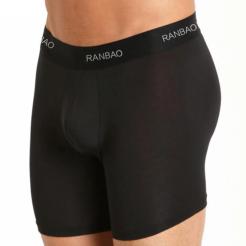 Mens Boxer Briefs Low Rise Bamboo Underwear Tagless 